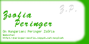 zsofia peringer business card